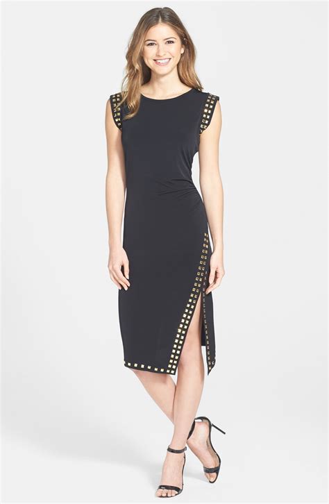 michael kors tshirt dress|Michael Kors studded dress.